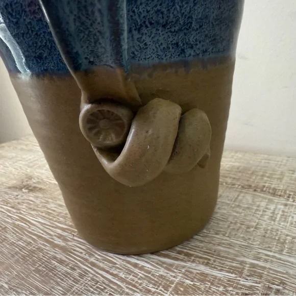 Paige Studio Pottery - Blue and Brown Pitcher - Picture 9 of 9